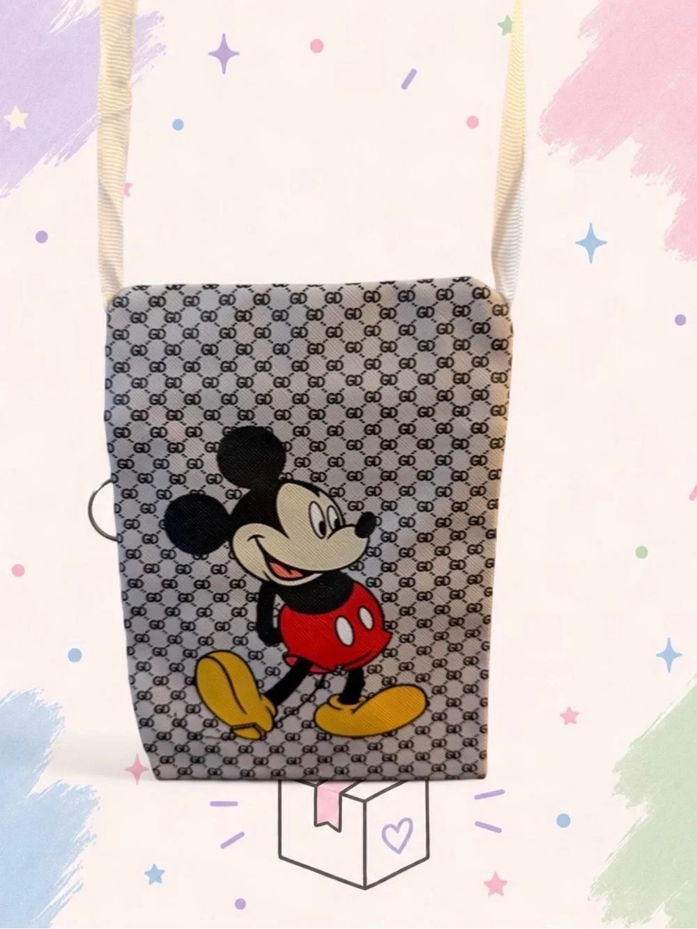Mickey-Inspired Crossbody Bag | Pink